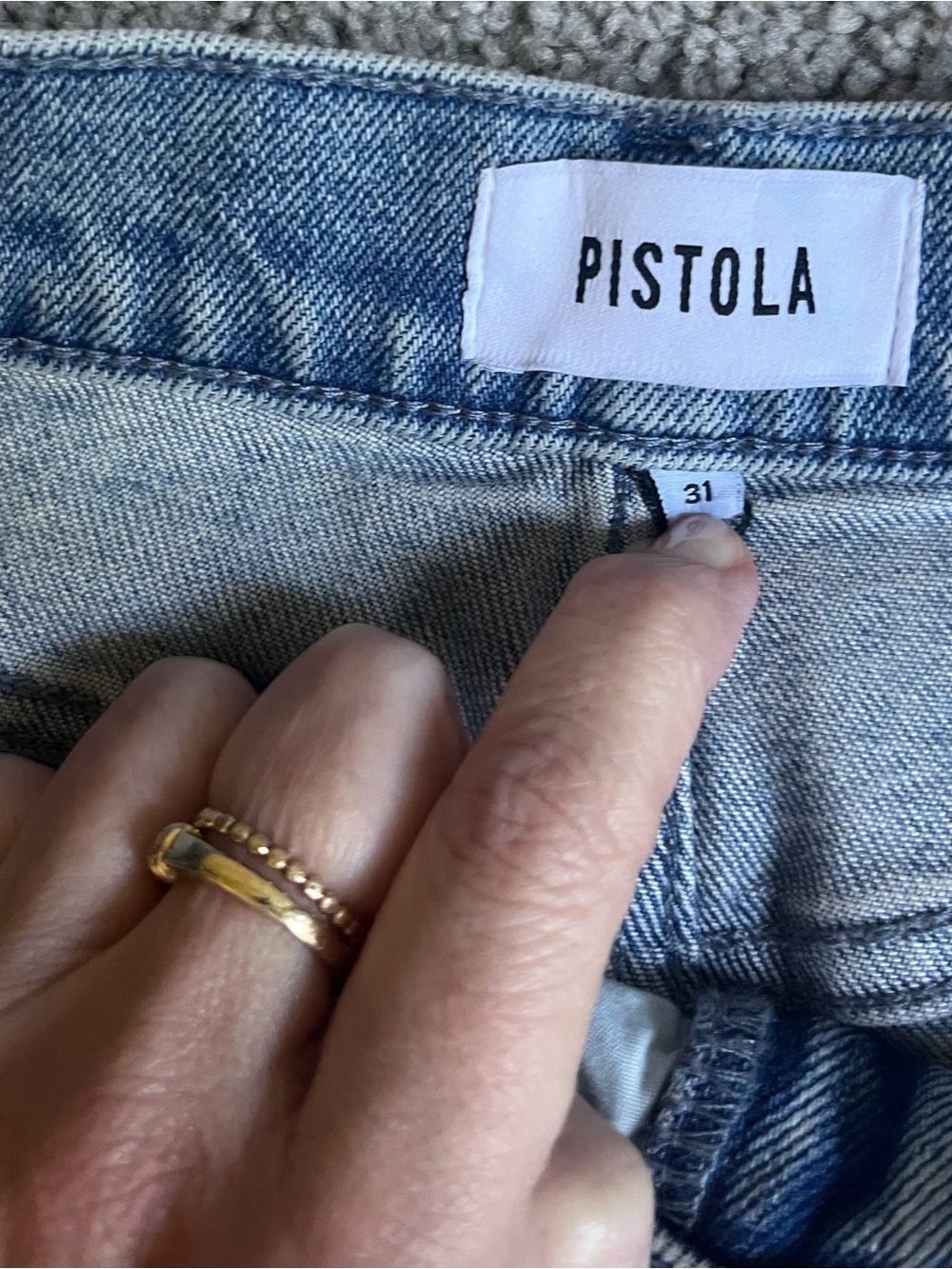 NWT Pistola Eli High Rise Arched Leg Light Wash Denim Jean 31 - Picture 8 of 10